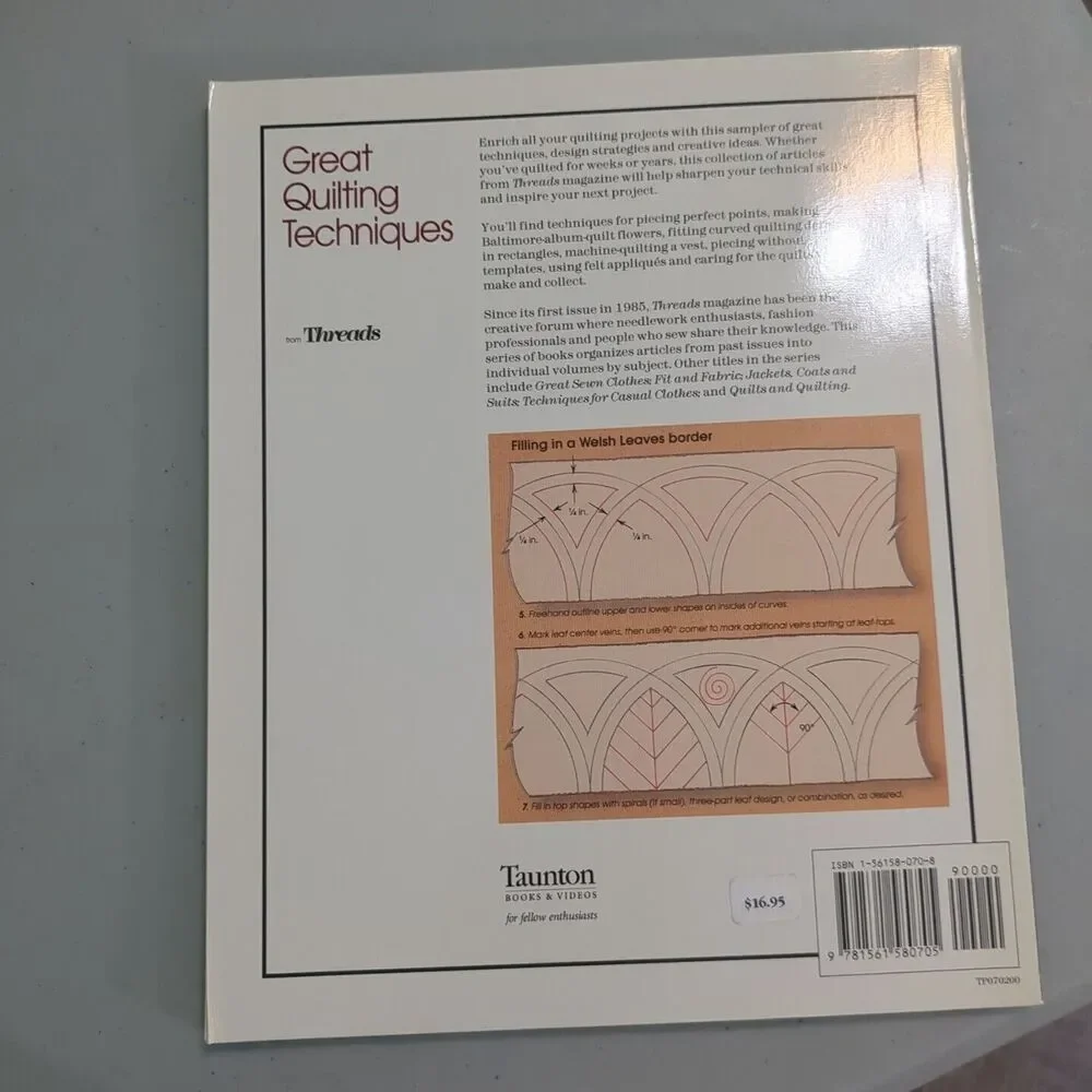 Great Quilting Techniques by Threads Magazine Editors (1994, Trade Paperback)